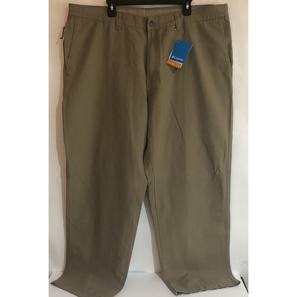 Columbia Mens Pants Tan 44 X32 Modern Classic Straight Comfort Chino Stretch